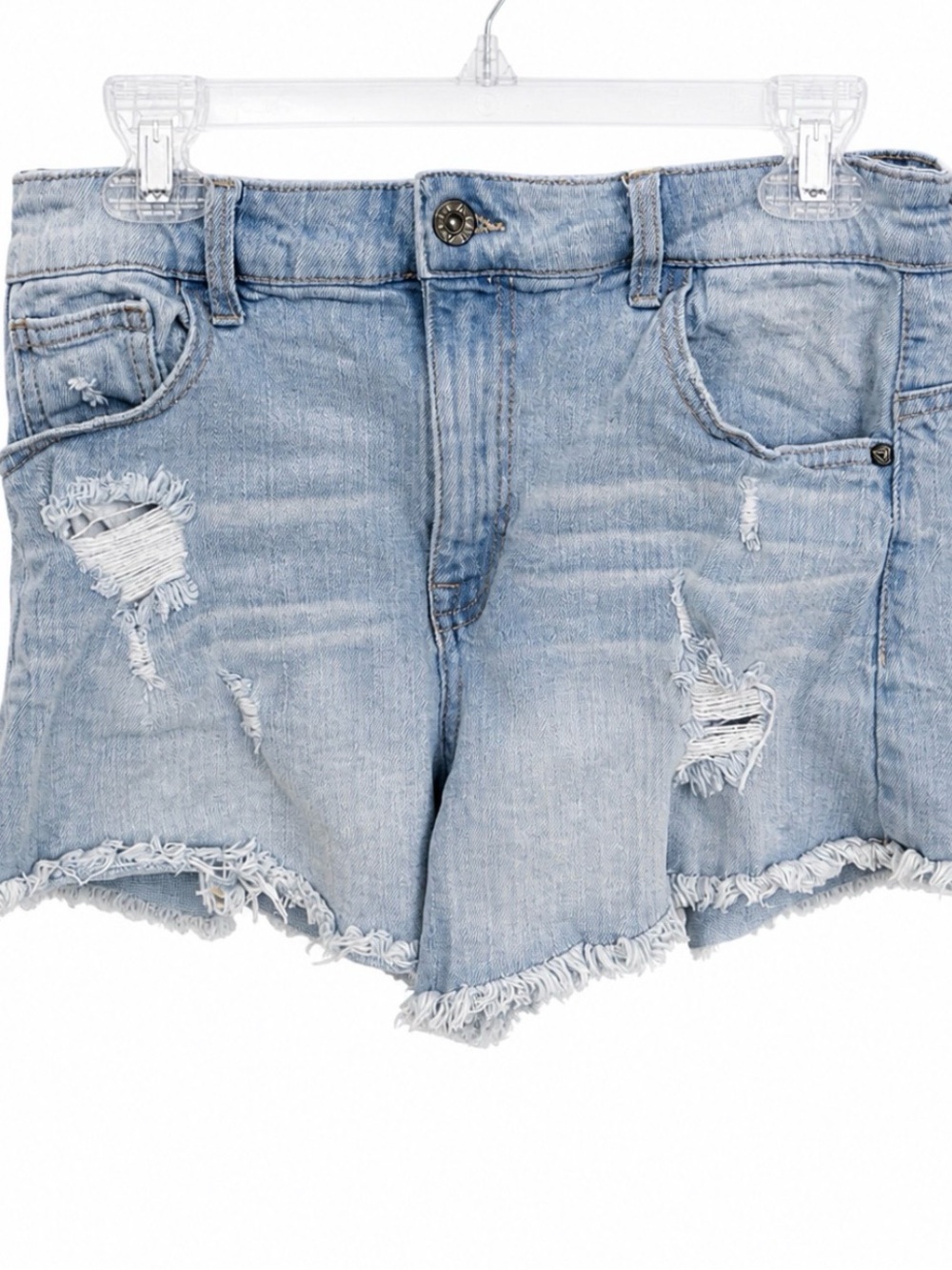 Ariya Light Blue Distressed Denim Cutoff Shorts Sz 11/30 Festival Beach Summer